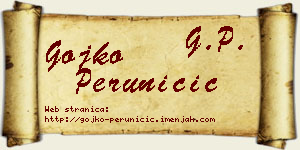 Gojko Peruničić vizit kartica